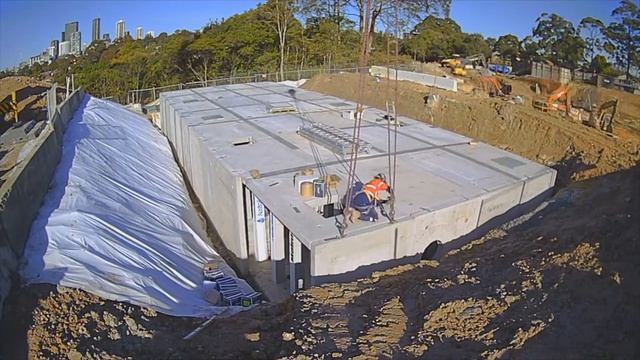 Parthenon OSD timelapse - Sydney, NSW - Over 1 million litres of stormwater detention for Mainland