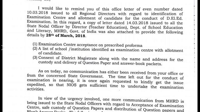 Nios d el ed official notice