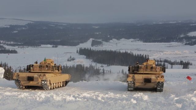 Powerful M1 Abrams & Leopard 2 Tanks Training in Wintertime