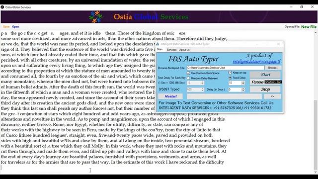 How to copy paste Text in OGS Notepad (.txt/.dxt) || Using No.1 Auto Typer [IDS Auto Typer]...Trick