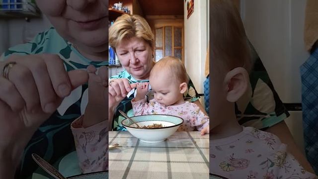 Аня и бабушкина гречка с мясом и луком #myanna