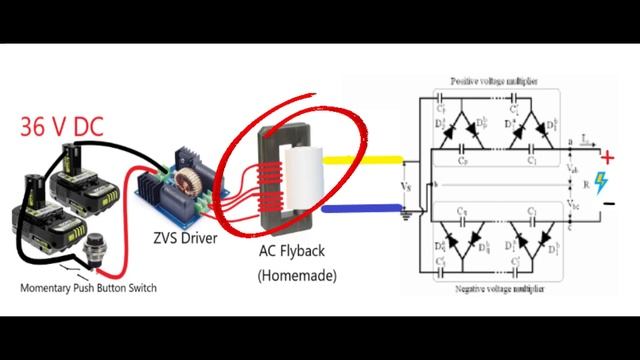 225,000 VDC High Voltage Multiplier - ZVS Driven AC Flyback Transformer Bipolar Cockcroft Walton