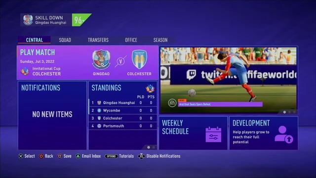FIFA 21 QINGDAO HUANGHAI CAREER MODE PS4