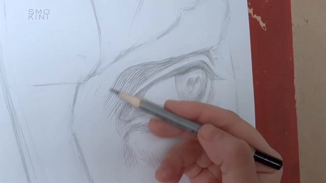 Рисуване на Гипсовото Око на Давид от Микеланджело Буонароти/ Рисуване на Гипс, Техники/ Смокини
