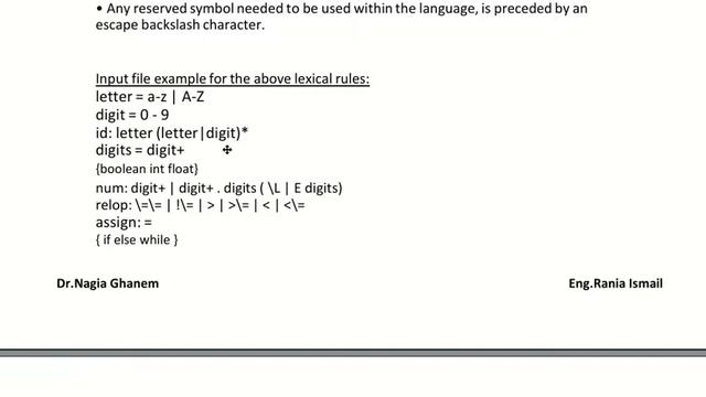 PLT Project Phase 1: Lexical Analyzer Generator