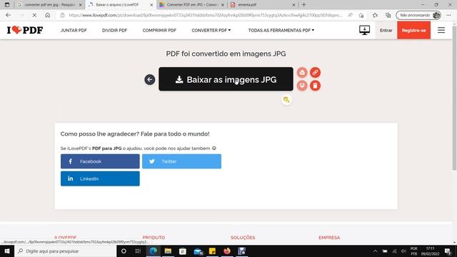 Converter PDF em JPG sem programas