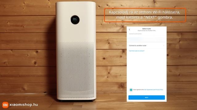 Xiaomi Smart Air Purifier 4 Pro légtisztító - beüzemelési segédlet (Android)