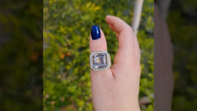 Julian - Men's Ring - 12.00 carat natural brown citrine with 1.01 natural diamonds