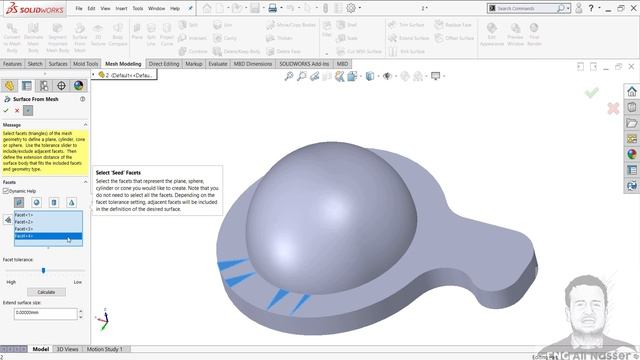 Surface from mesh │Solidworks mesh modeling│