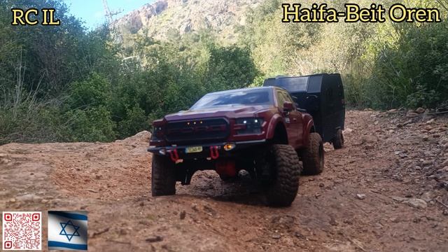 Walk around Beit Oren-Haifa with Ford Raptor F-150 & Trailer Camping Rc
