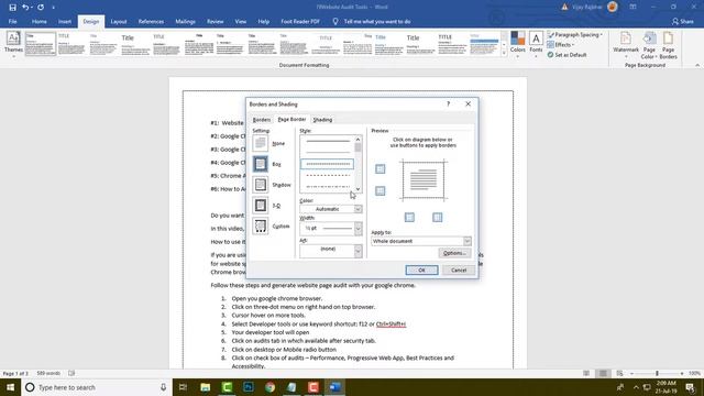 How to Add Border in Word Document 2019 – Insert Clip Art & insert border in document