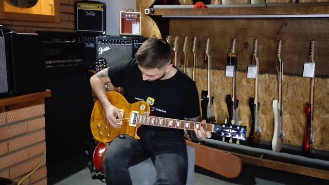 Обзор электрогитары Harley Benton SC-550 HH Paradise Amber Flame Deluxe Vietnam 2010s | SKIFMUSIC.R