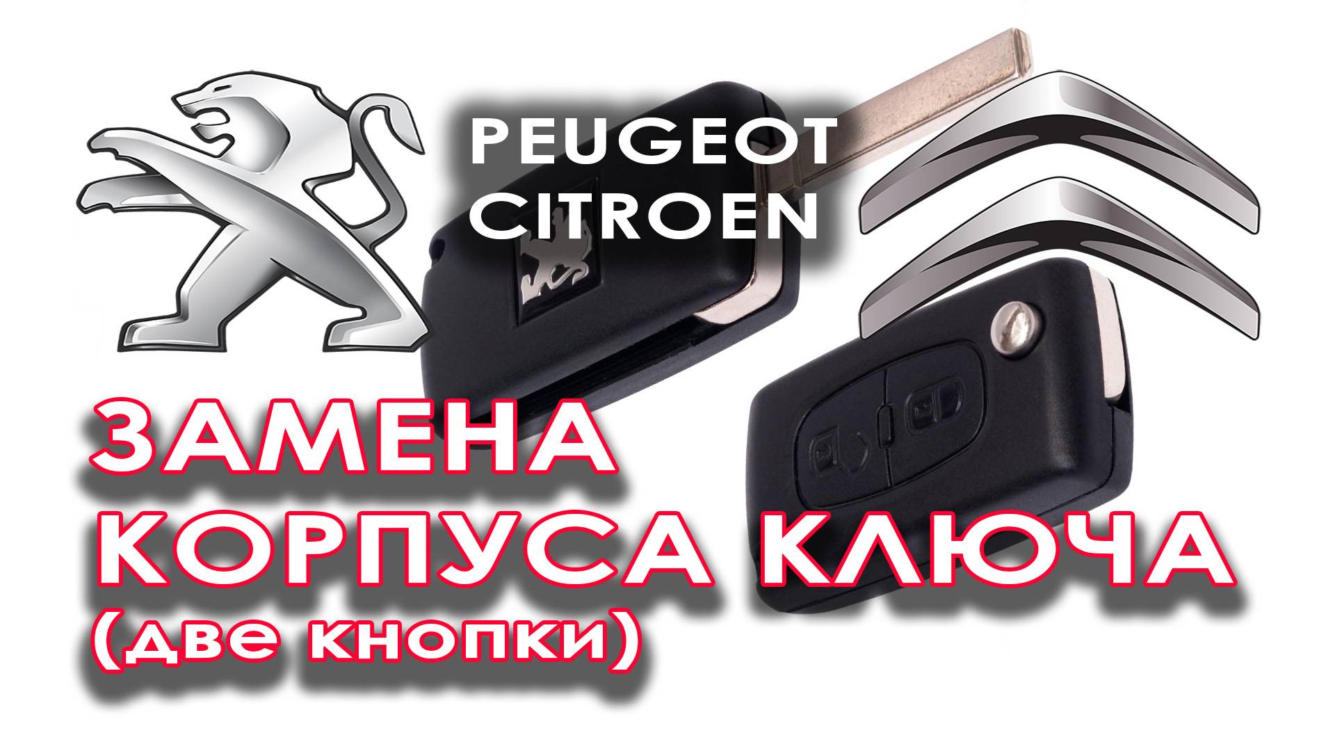 Замена корпуса ключа PEUGEOT Partner, CITROEN Berlingo