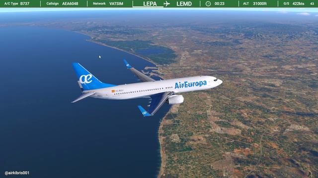 Air Europa Real OPS | Mallorca ✈️ Madrid | B737 ZiboMod | X-Plane 11 | VATSIM