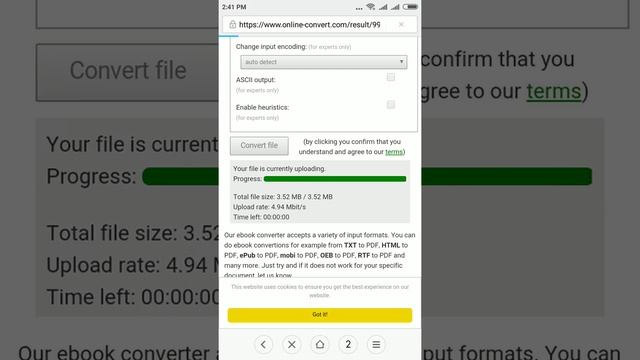 How to convert epud file to pdf file in android