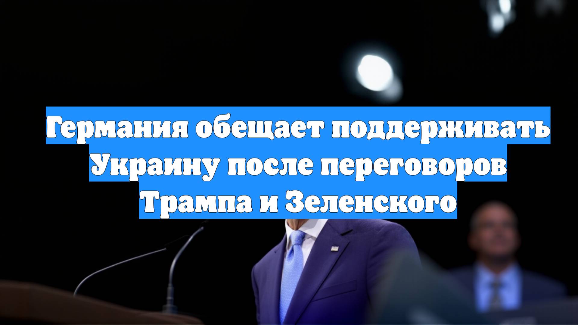 Германия обещает поддерживать Украину после переговоров Трампа и Зеленского