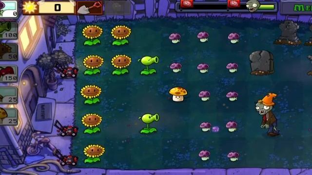 Plants.vs.Zombies.igrok Грибы в три ряда