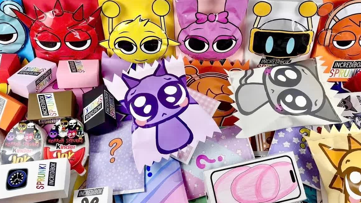 Поделки из бумаги🎁 Распаковка всех сумок и коробочек Incredibox: Конфеты, мороженое, бумажная кукл