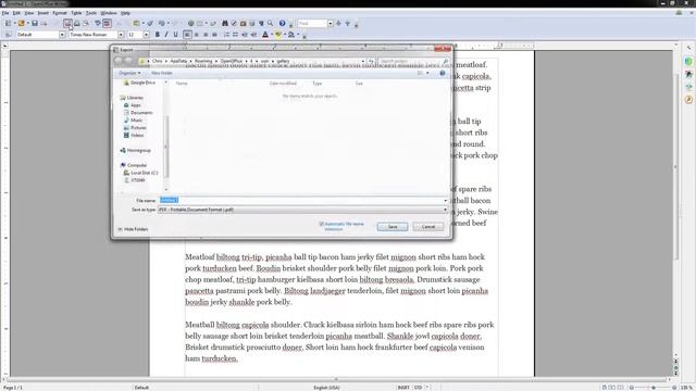 Open Office Writer Tutorial - 11 - Export As PDF