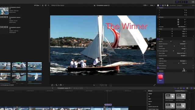 The Inspector Final Cut Pro 10.6 - Lesson 13