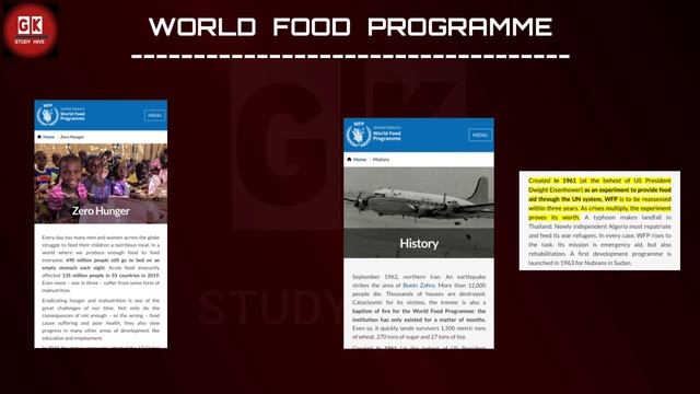 WORLD FOOD PROGRAMME : WFP