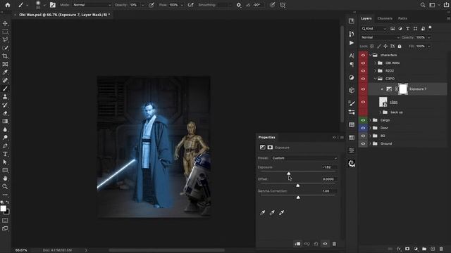 Creating a Hologram Effect in Photoshop | Obi-Wan Kenobi