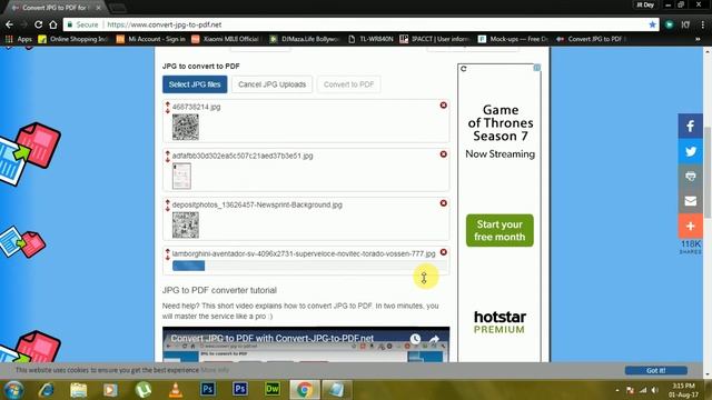 HOW TO CONVERT .jpg file into PDF file online easily BY JD