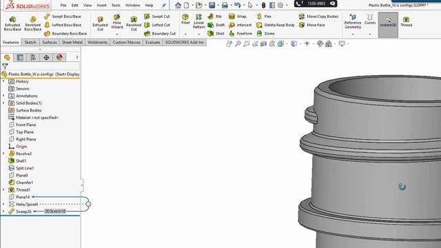 SOLIDWORKS - Thread Feature - Part 2