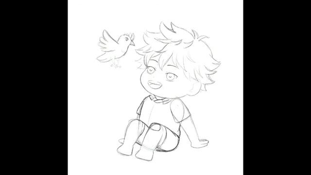 Haikyuu Chibi Hinata Speed Drawing