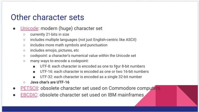 Binary Representation Of Characters