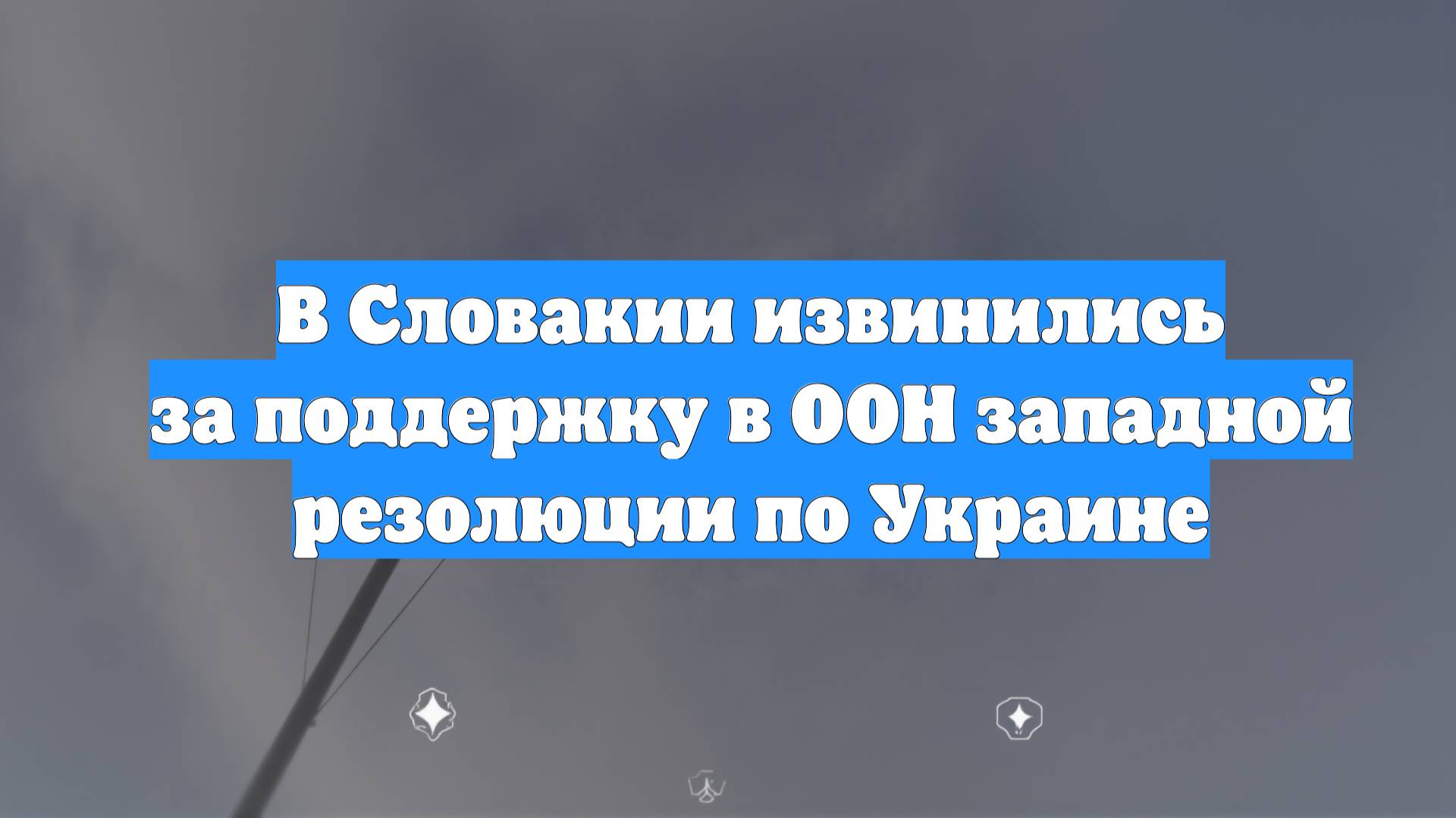 В Словакии извинились за поддержку в ООН западной резолюции по Украине