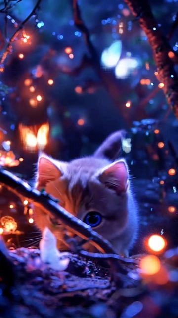 Котя с бабочками.