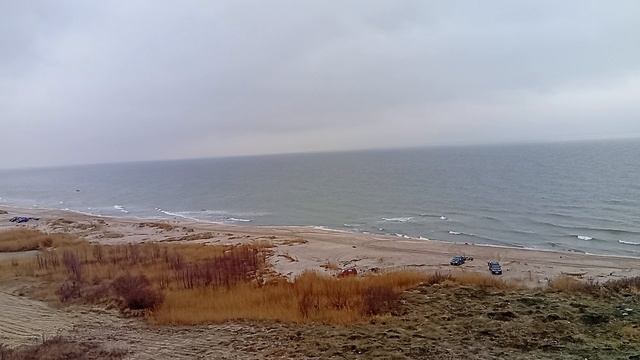 pohled na moře, poblíž rekreační oblasti Jantarnoe.