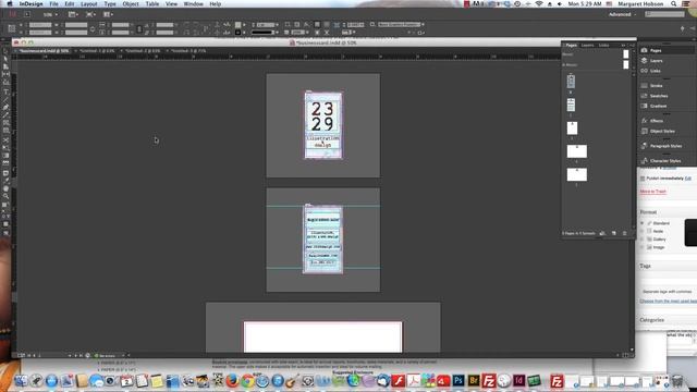 Working with the Page Tool in InDesign to create business card, letterhead and envelope layout