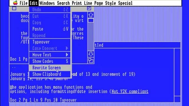 WordPerfect 2.1a for the Apple IIGS computers
