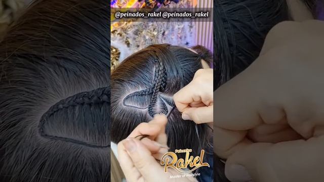Бабочка из косичек