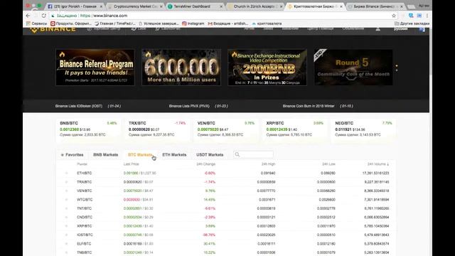 Обзор биржи Бинанс (binance overview)