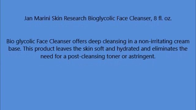 Jan Marini Skin Research Bioglycolic Face Cleanser, 8 fl  oz