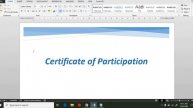 Certificate and Mail Merge Part 1 | Microsoft Word