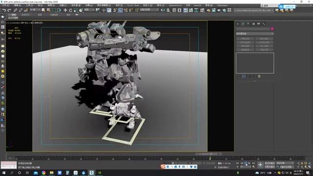 3D MAX mech 3d model - rigged/animated/PBR