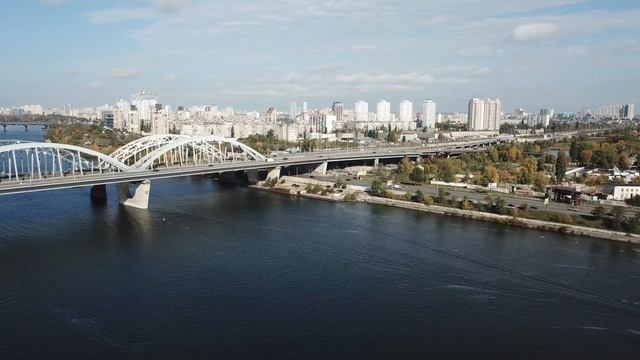 Дарницкий мост с высоты птичьего полета