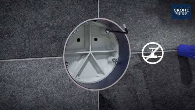 Установка скрытой части Grohe SmartBox 35600000 и термостата SmartControl 29126000