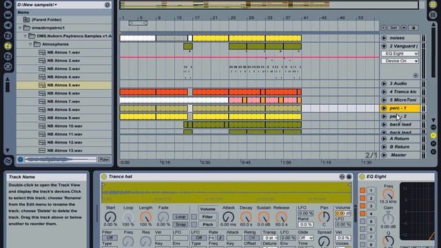 Режим аранжировки в Ableton Live 8 (29/36)