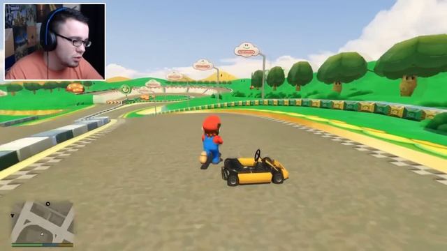 GTA 5 Mods - SUPER MARIO KART MOD w/ BOWSER & LUIGI (GTA 5 Mods Gameplay)