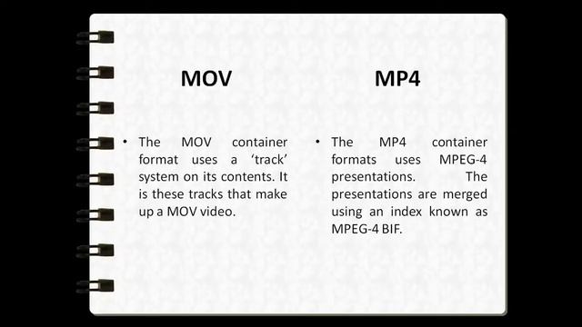 Difference between MOV and MP4