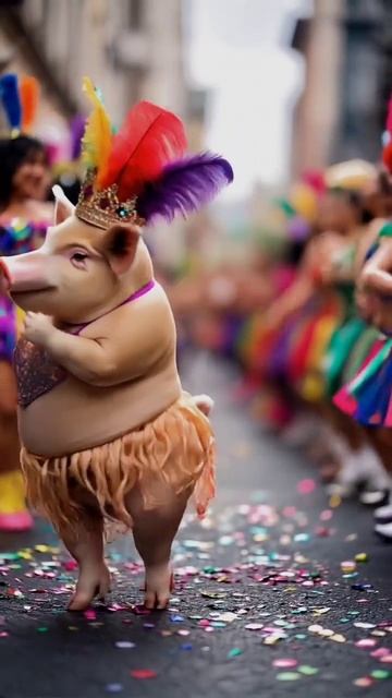 Свинья на карнавале