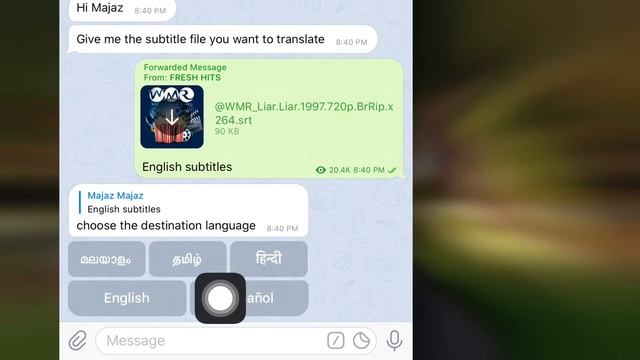 How to convert subtitles to different languages|Subtitel translator BOT| Multiple language subtitle