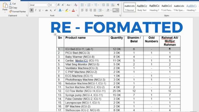 DATA ENTRY | DATA MANIPULATION | DATA FROM PDF TO WORD/ EXCEL