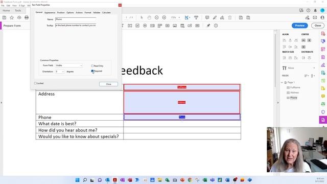 Video 16 - Adobe Acrobat DC Create a Detailed Online fillable form from Word to Adobe