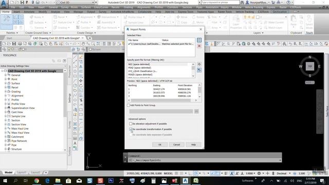 How to Convert Coordinate systems for Survey Points in Civil 3D